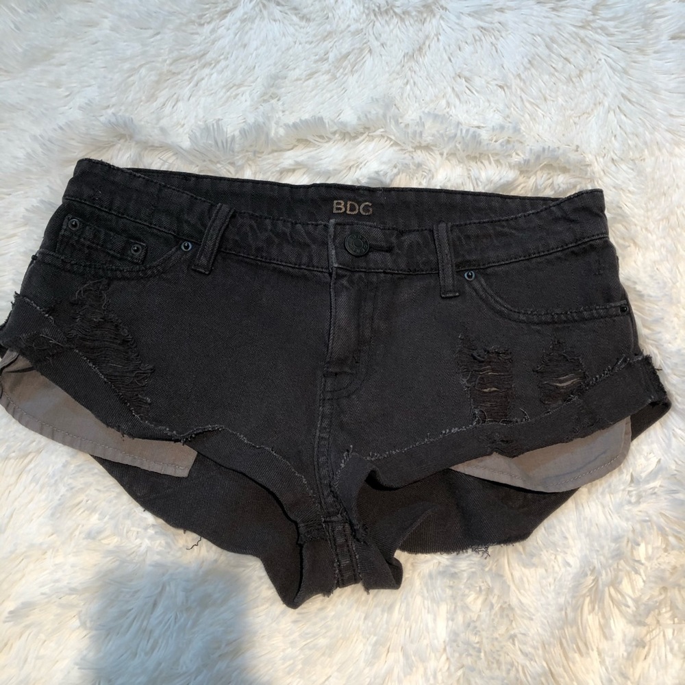 BDG black denim shorts size 26